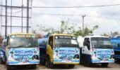 Kapolres Kotim Bersama Bupati Distribusikan Bantuan Air Bersih kepada Warga Mentaya Hilir Selatan