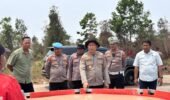 Tinjau Lokasi Karhutla, Kapolres Kotim Perintahkan Tindak Tegas Pelaku Pembakaran Lahan