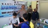 Sambut Hari Lalu Lintas Bhayangkara, Satlantas Polres Lumajang Gelar Cek Kesehatan Gratis Driver Ojol