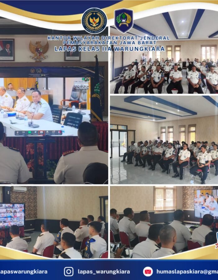 Lapas Warungkiara Ikuti Pengarahan Direktur Jenderal Pemasyarakatan, Perkuat Komitmen Pengamanan dan Tata Kelola Pemasyarakatan