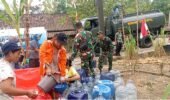 Kemarau Belum Berakhir, Kodim Boyolali Gandeng Argoloro Cafe Kirim 15 Ribu Liter Air ke Juwangi
