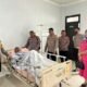 Wujud Kepedulian, Kapolres Kotim Bersama PJU Jenguk Anggota yang Sedang Sakit