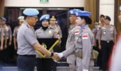 Wakapolri Pimpin Upacara Purna Tugas FPU 7 Minusca, 140 Personel Terima Penghargaan