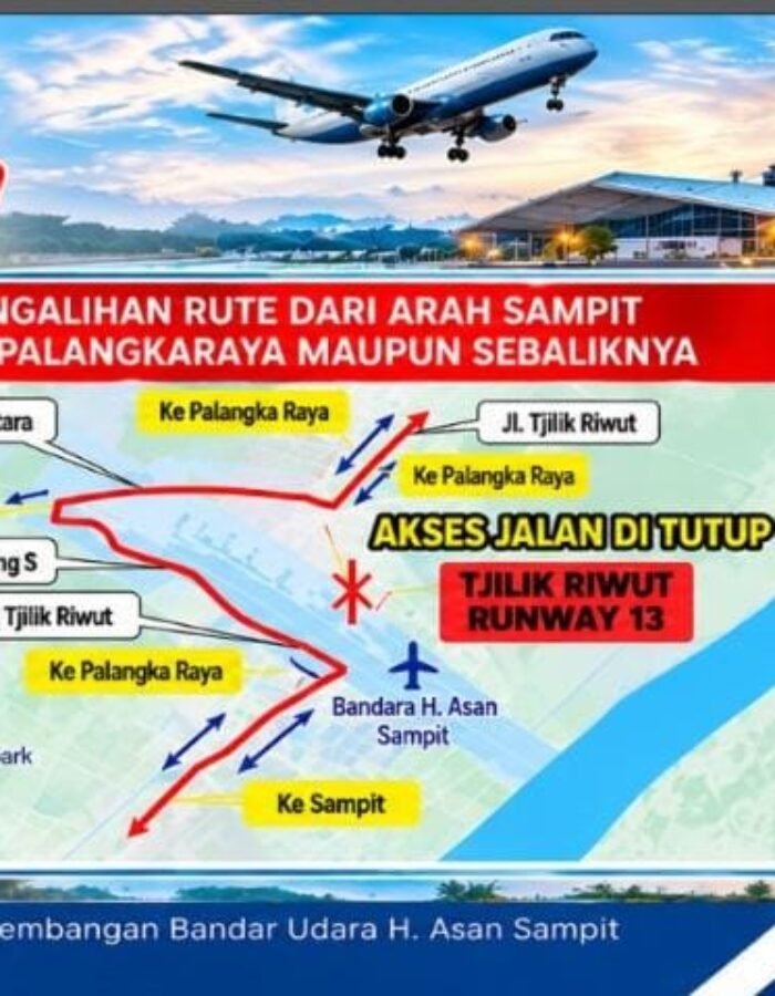 Siap-Siap! Jalan Tjilik Riwut Ujung Bandara H Asan Sampit Akan Ditutup Permanen, Uji Coba Dimulai 8 Oktober