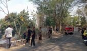Respons Cepat Laporan 112, Polres Kediri Kota Bersama Damkar dan BPBD Tangani Kebakaran Lahan 2 Hektare di Mojoroto